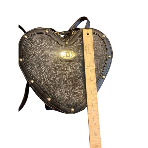 Juicy couture black heart love me not backpack purse handbag zipper goth main image 4